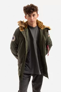 Alpha Industries kurtka Polar Jacket męska kolor zielony zimowa 123144.257 - Kurtki męskie - miniaturka - grafika 1
