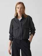 Kurtki damskie - OPUS Kurtka przejściowa w kolorze czarnym - miniaturka - grafika 1