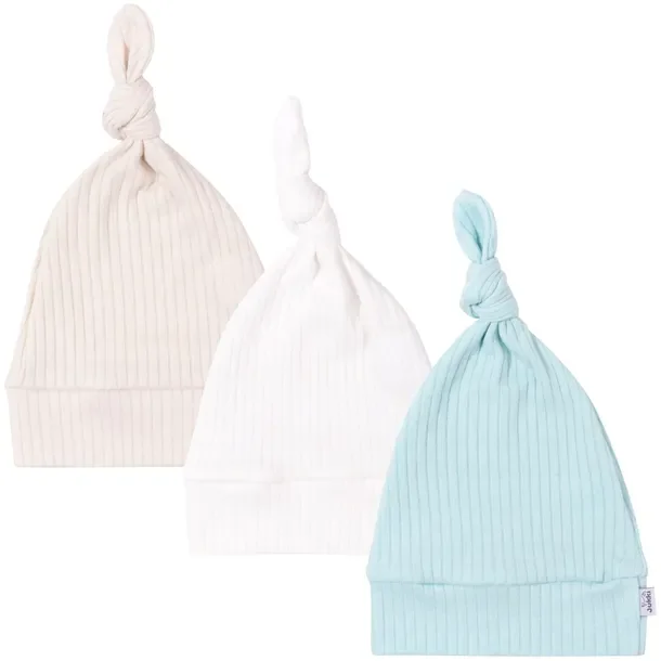 Jukki 3pak Czapeczka Niemowlęca Czapka Pastel R. 56 34-36 Cm