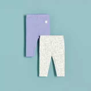 Legginsy - Reserved Reserved - Bawełniane legginsy 2 pack - Niebieski - grafika 1