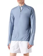 Koszulki męskie - NIKE Męska bluza Df Run Dvn Flsh Elmnt Hz, Łupek popiołu / odblaskowy jedwab, S - miniaturka - grafika 1