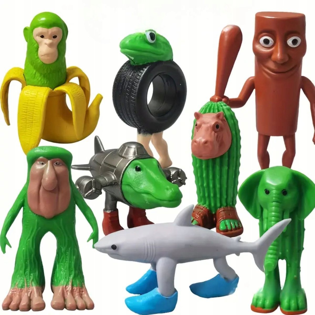 Zestaw 8 Sztuk Figurki Brainrot Tung Tung Tung Sahur Tralalero Tralala