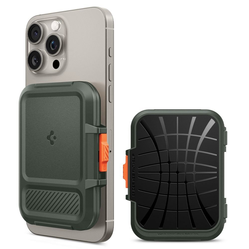 Magnetyczny portfel Spigen Lock Fit MagSafe zielony