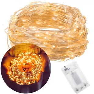 Lampki choinkowe 100 LED biały ciepły CL0018 - Oświetlenie świąteczne - miniaturka - grafika 1
