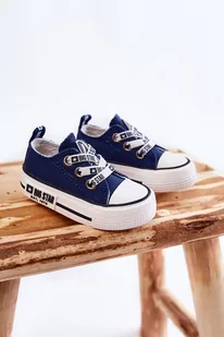 Dziecięce Materiałowe Trampki BIG STAR KK374050 Granatowe-17 - Moda i Uroda OUTLET - miniaturka - grafika 1