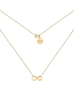 Naszyjniki - Złoty naszyjnik z nieskończonością i serduszkiem - miniaturka - grafika 1