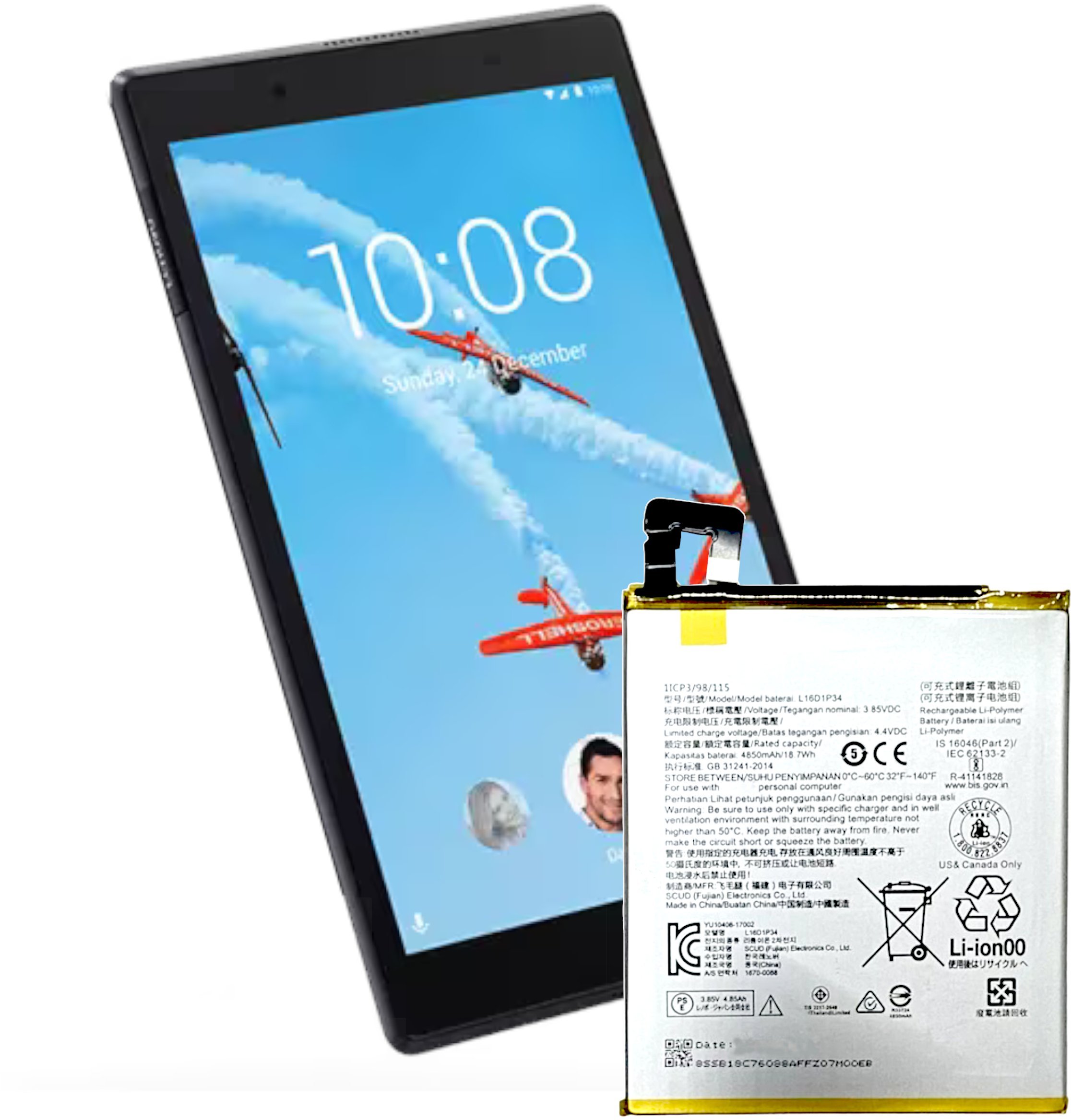 Mobilepart Bateria L16D1P34 do Lenovo Tab4 8 TB-8504N Świeżej Produkcji Nowy Akumlator