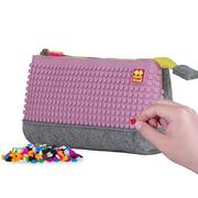 Piórniki - Pixelbags PIXIECREW Piórnik szary różowy GXP-606243 - miniaturka - grafika 1