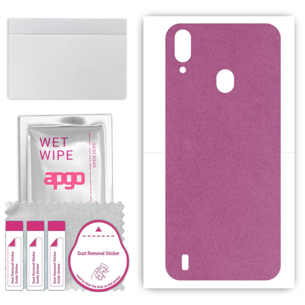 Folia naklejka skórka strukturalna na TYŁ Zamsz do Blackview A60 Pro - Zamsz Fioletowy - apgo SKINS