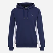 Bluzy męskie - Bluza męska z kapturem elegancka Fila FAM0326-53006 M Niebieska (4064556396686). Bluzy z kapturem męskie - miniaturka - grafika 1