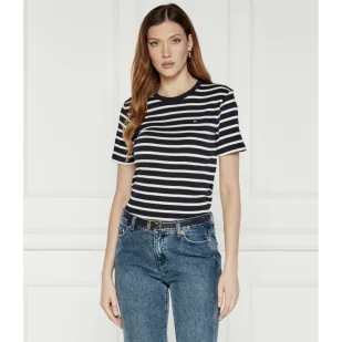 Tommy Hilfiger T-shirt | Slim Fit - Koszulki i topy damskie - miniaturka - grafika 1