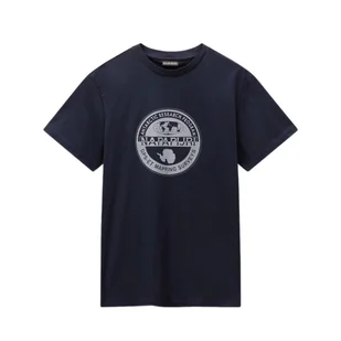 Koszulka NAPAPIJRI S-Bollo SS 1 blu marine M - Koszulki sportowe męskie - miniaturka - grafika 1