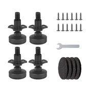 Zawiasy, okucia i inne akcesoria - Nogi meblowe wytrzymałe, 4 sztuki, z regulacją wysokości, do stołów, krzeseł, sof, biurek i szafek o różnej wysokości, czarne - miniaturka - grafika 1