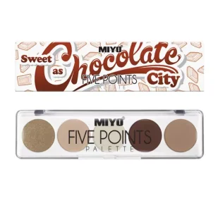 MIYO FIVE POINTS COLOR BOX EDITION Paleta 5 cieni 22 SWEET AS CHOCOLATE CITY - Cienie do powiek - miniaturka - grafika 1