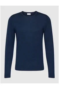 Sweter z dzianiny z prążkowanymi wykończeniami - CK Calvin Klein - Swetry męskie - miniaturka - grafika 1