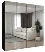 Szafy - Szafa uchylna otwierana ALICANTE 3 200 wys. 202 cm Czarny + u. Kaszmir - miniaturka - grafika 1