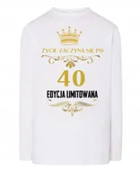 Koszulki męskie - Longsleeve męski Urodzinowy 40 Lat r.XS - miniaturka - grafika 1