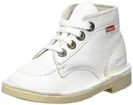 Botki damskie - Kickers Unisex Baby Kick Col botki, biały - biały - 26 EU - miniaturka - grafika 1