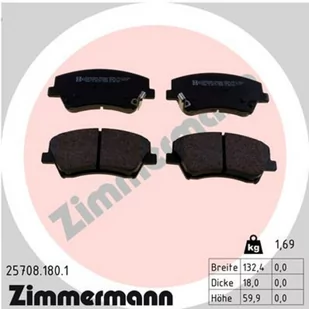 Klocki hamulcowe - komplet ZIMMERMANN 25708.180.1 - Klocki hamulcowe - miniaturka - grafika 1