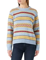 Swetry damskie - United Colors of Benetton Koszulka damska G/C M/L 1344e102y sweter, wielokolorowy, jasnoniebieski 621, M - miniaturka - grafika 1