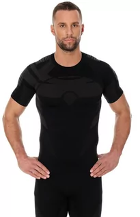 Bielizna sportowa męska - Brubeck, T-shirt termoaktywny męski z krótkim rękawem, Dry, czarny, rozmiar M - grafika 1