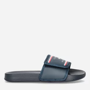Klapki dziecięce Tommy Hilfiger Maxi Velcro Pool Slide T3B0-32934-1172800- 33 Niebieskie (8052578195055_PL) - Buty dla chłopców - miniaturka - grafika 1