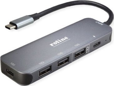 HUB USB Roline Hub ROLINE USB 3.2 Gen 2, 4-kierunkowy, kabel połączeniowy typu C 14.02.5048
