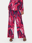 Spodnie damskie - Vero Moda Spodnie materiałowe Vera 10338759 Różowy Wide Leg - miniaturka - grafika 1