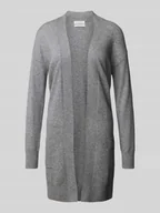 Swetry damskie - Płaszcz z dzianiny z kaszmiru z nakładanymi kieszeniami - miniaturka - grafika 1