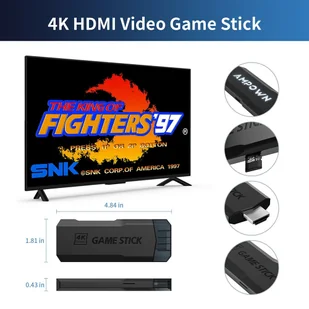 AMPOWN GD20 Game Stick with 2 Wireless Game Console, Emuelec 4.3, 256GB TF Card 70000  Games, 4K HDMI Output - Konsole i gry retro - miniaturka - grafika 7