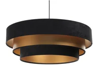 Lampy sufitowe - Czarno-złota welurowa lampa wisząca nad stół - 5X S442 B4-W06 - miniaturka - grafika 1