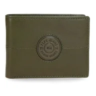 Portfele - Pepe Jeans Cracker Portfel Poziomy z portmonetką Zielony 11,5x8x1 cms Skóra, Zielony, Talla única, Portfel poziomy z portmonetką - miniaturka - grafika 1