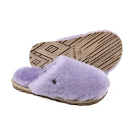 Buty dla dziewczynek - Kapcie dziecięce do przedszkola z owczej skóry futerko Liliowe fioletowe - miniaturka - grafika 1