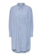 Bluzki damskie - ONLY Damska koszulka Onlmathilde Life Long Ls Noos WVN bluzka, Cloud Dancer/niebieski, L - miniaturka - grafika 1