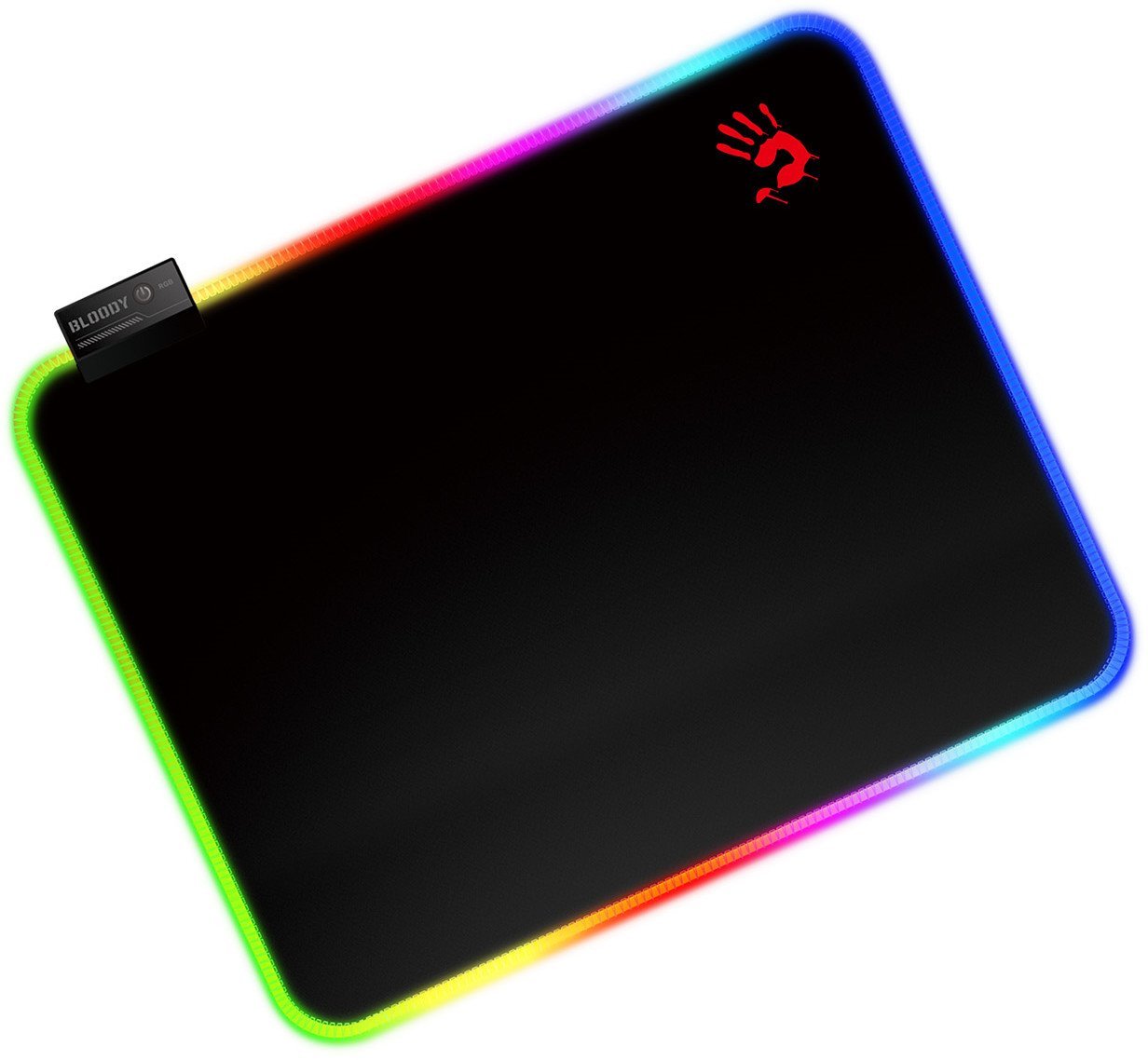 Podkładka A4Tech A4tech Bloody Podložka pod myš MP-45N, vel. L 450×400mm, RGB, Černá