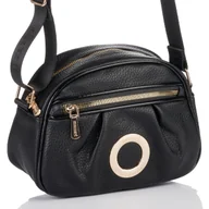 Torebki damskie - TOREBKA KUFEREK LISTONOSZKA MONNARI PREMIUM Czarna z kieszonką - miniaturka - grafika 1