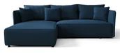 Narożniki - Granatowa Sofa Narożna Z Funkcją Spania T3-B49 - miniaturka - grafika 1