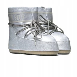 Śniegowce MOON BOOT ICON LOW GLITTER SILVER 80D1409440H001 36-38 - Śniegowce damskie - miniaturka - grafika 1