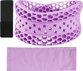 Masażery - INF Kołnierz ortopedyczny na szyję o strukturze plastra miodu - wygodny i oddychający Fioletowy - miniaturka - grafika 1