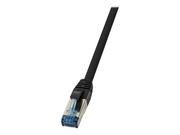 Kable miedziane - LOGILINK CQ6125S Patchcable PUR Cat.6A S/FTP black 30m - miniaturka - grafika 1