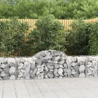 Ogrodzenia - vidaXL Kosze gabionowe, 8 szt., 200x50x60/80 cm, galwanizowane żelazo - miniaturka - grafika 1