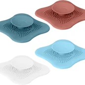 Korki do umywalek - Zestaw 4 uniwersalnych silikonowych korków do zlewów kuchennych, wanien, filtrów i akcesoriów do wanien, odpowiednich do kuchni i łazienek. - miniaturka - grafika 1