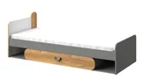 Łóżka - Łóżko młodzieżowe 80x190 z materacem Carini CA11 Dąb Nash/Biały Brylantowy/Grafit - miniaturka - grafika 1