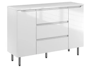 Szafka Stojąca Z Blatem ETH 120 cm K - Biały Wysoki Połysk - Szafki łazienkowe - miniaturka - grafika 1