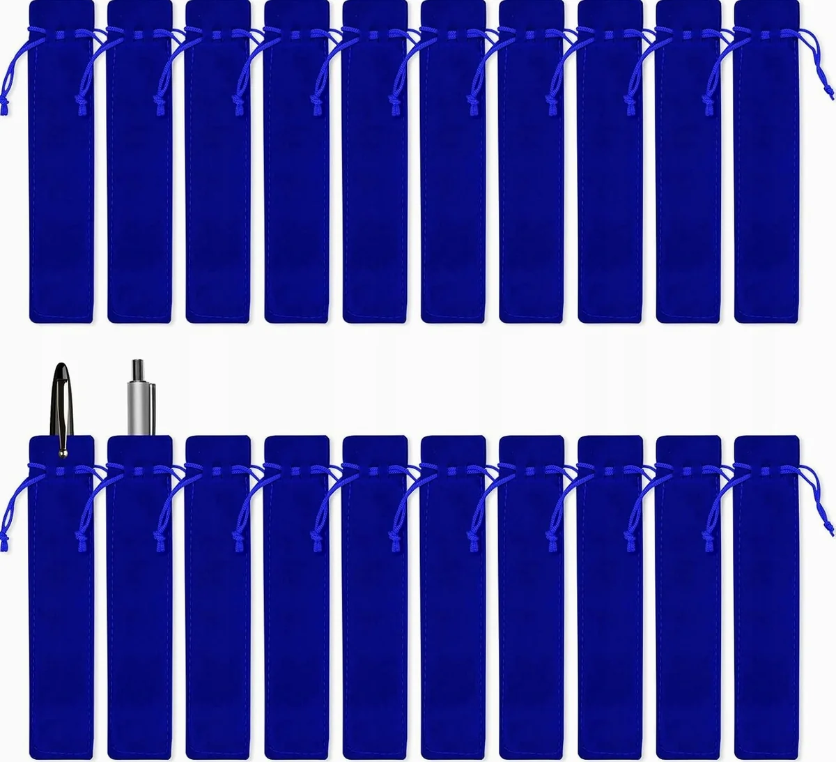 WORECZEK 20 SZTUK AKSAMITNY ETUI POKROWIEC TORBA ORGANIZER NA DŁUGOPIS