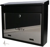 Skrzynki na listy - Skrzynka Na Listy Gazety Pocztowa Stalowa Czarna - miniaturka - grafika 1