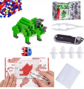 Koraliki Do Prasowania 3D Prasowanki Trójwymiarowe Szablon Dinozaury Triceratops - Prace ręczne dla dzieci - miniaturka - grafika 1