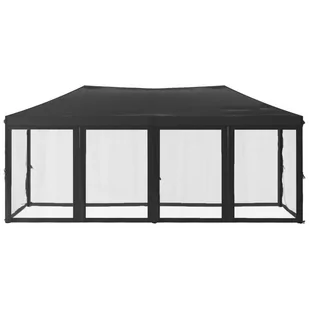 Składany namiot imprezowy ze ściankami, antracytowy, 3x6 m - Pawilony ogrodowe - miniaturka - grafika 4