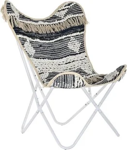 DKD Home Decor Zhradn stolika DKD Home Decor Czarny Bawełna Biały Żelazo 74 x 65 x 90 cm - Krzesła - miniaturka - grafika 1