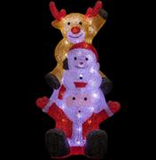 Ozdoby bożonarodzeniowe - Dekoracja świetlna - Mikołaj, Bałwanek, Renifer 59x24x33 cm - miniaturka - grafika 1